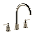 Gessi Venti20 Three Piece Basin Tap Set with Umbrella Spout (No Waste) - Nickel PVD PF65016-720