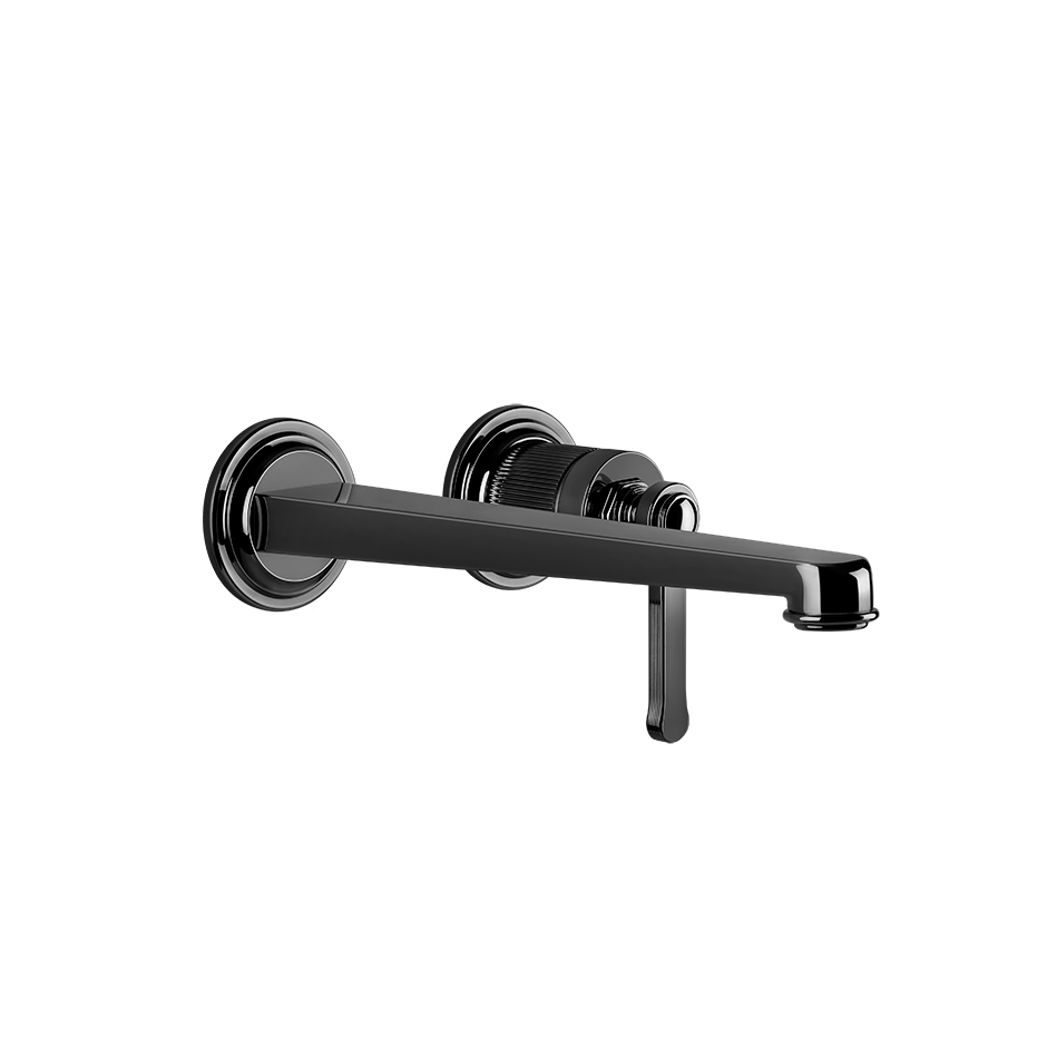 Gessi Venti20 Wall Basin Mixer Set (Requires Internal Body) - Black Metal PVD PF65088-706