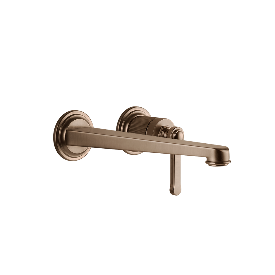 Gessi Venti20 Wall Basin Mixer Set (Requires Internal Body) - Copper Brushed PVD PF65088-708