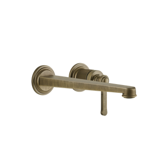 Gessi Venti20 Wall Basin Mixer Set (Requires Internal Body) - Antique Brass PF65088-713