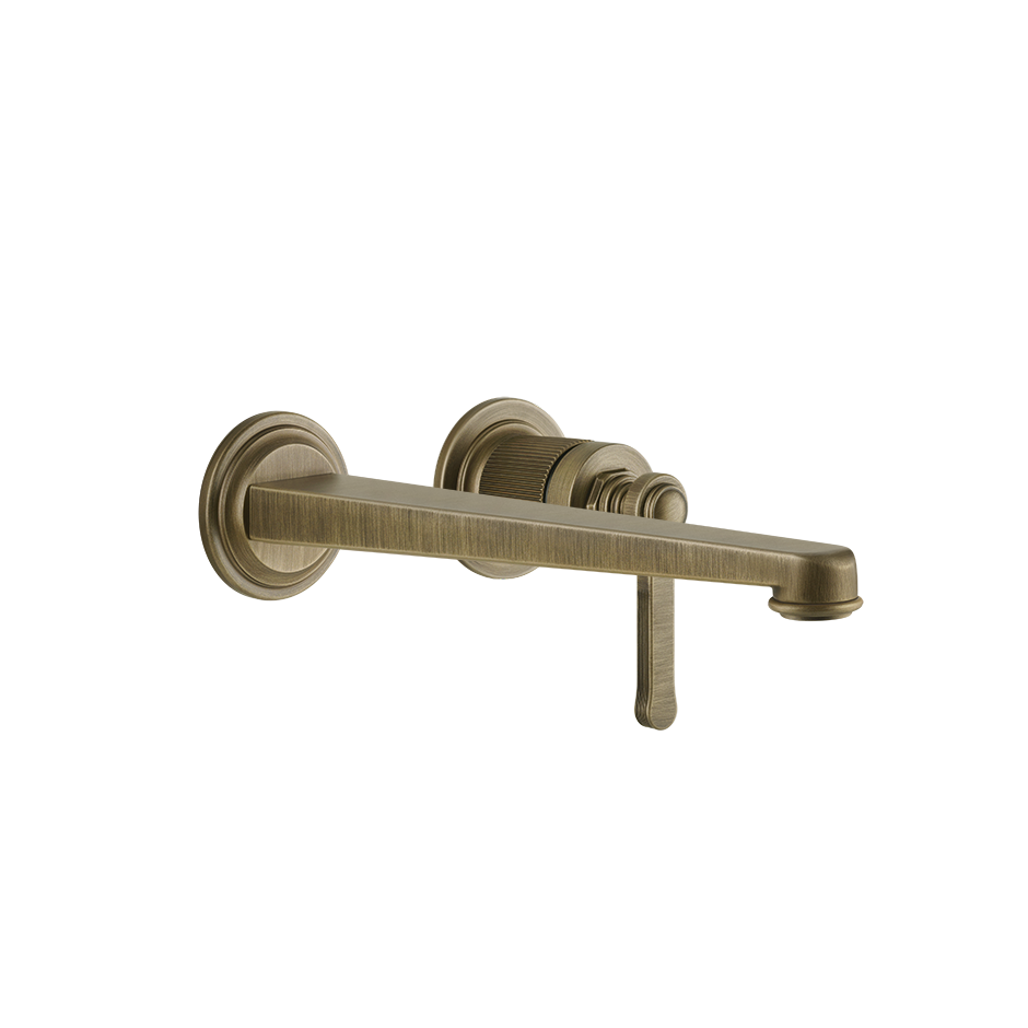 Gessi Venti20 Wall Basin Mixer Set (Requires Internal Body) - Antique Brass PF65088-713