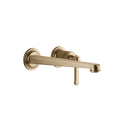 Gessi Venti20 Wall Basin Mixer Set (Requires Internal Body) - Warm Bronze Brushed PVD PF65088-726