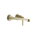 Gessi Venti20 Wall Basin Mixer Set (Requires Internal Body) - Brass Brushed PVD PF65088-727