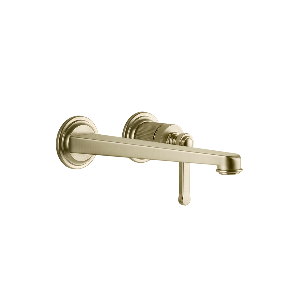 Gessi Venti20 Wall Basin Mixer Set (Requires Internal Body) - Brass Brushed PVD PF65088-727
