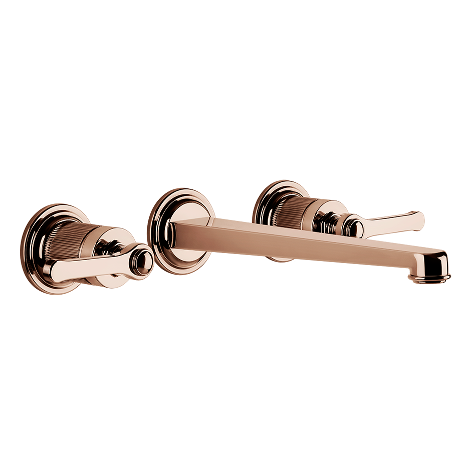 Gessi Venti20 Wall Basin Tap Set (Requires Internal Body) - Copper PVD PF65090-030
