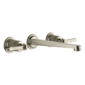 Gessi Venti20 Wall Basin Tap Set (Requires Internal Body) - Finox Brushed Nickel PF65090-149