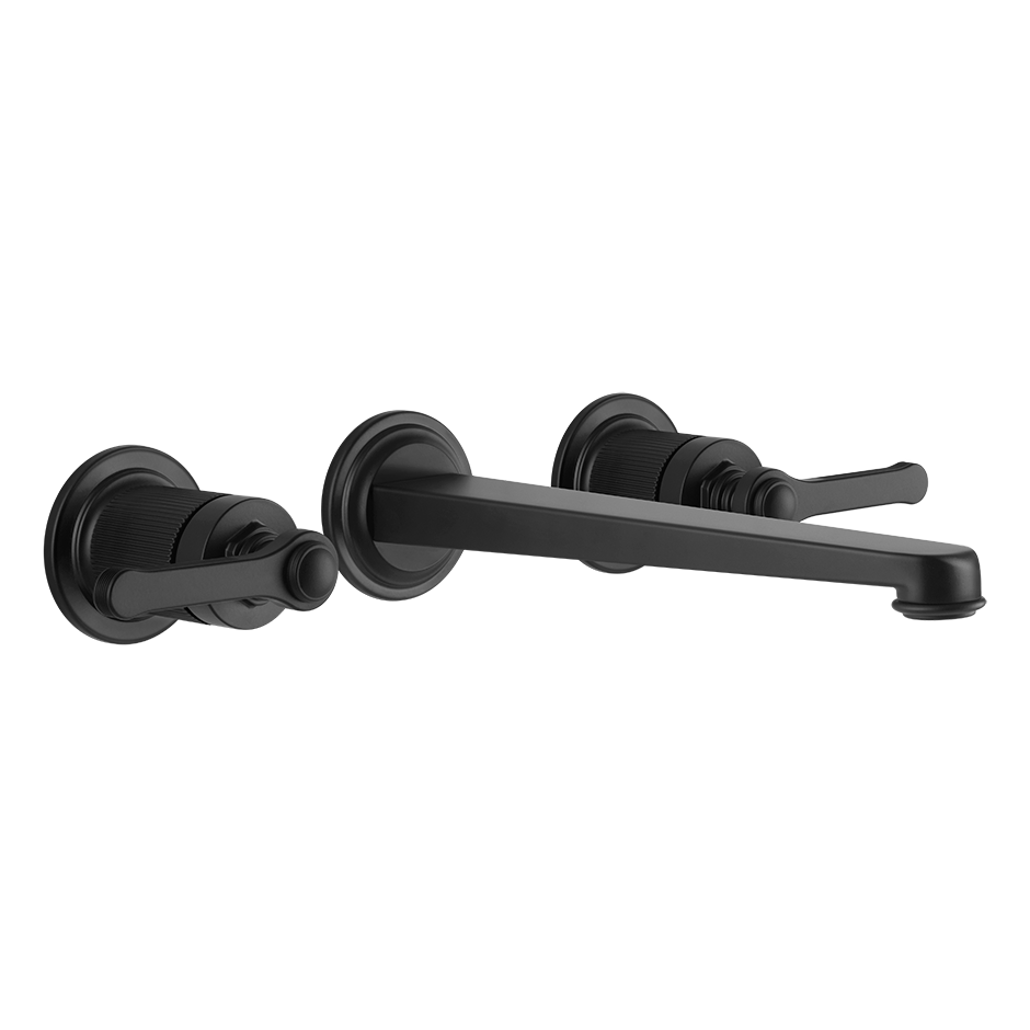 Gessi Venti20 Wall Basin Tap Set (Requires Internal Body) - Matte Black PF65090-299