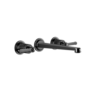 Gessi Venti20 Wall Basin Tap Set (Requires Internal Body) - Black Metal PVD PF65090-706