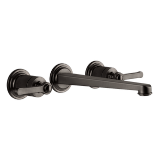 Gessi Venti20 Wall Basin Tap Set (Requires Internal Body) - Black Metal Brushed PVD PF65090-707