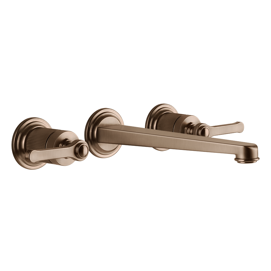 Gessi Venti20 Wall Basin Tap Set (Requires Internal Body) - Copper Brushed PVD PF65090-708
