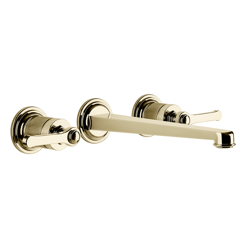 Gessi Venti20 Wall Basin Tap Set (Requires Internal Body) - Brass PVD PF65090-710