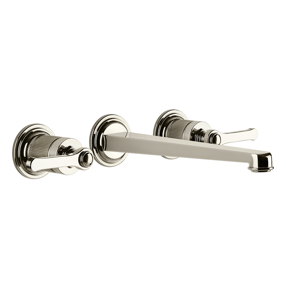 Gessi Venti20 Wall Basin Tap Set (Requires Internal Body) - Nickel PVD PF65090-720