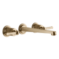 Gessi Venti20 Wall Basin Tap Set (Requires Internal Body) - Warm Bronze Br. PVD PF65090-726