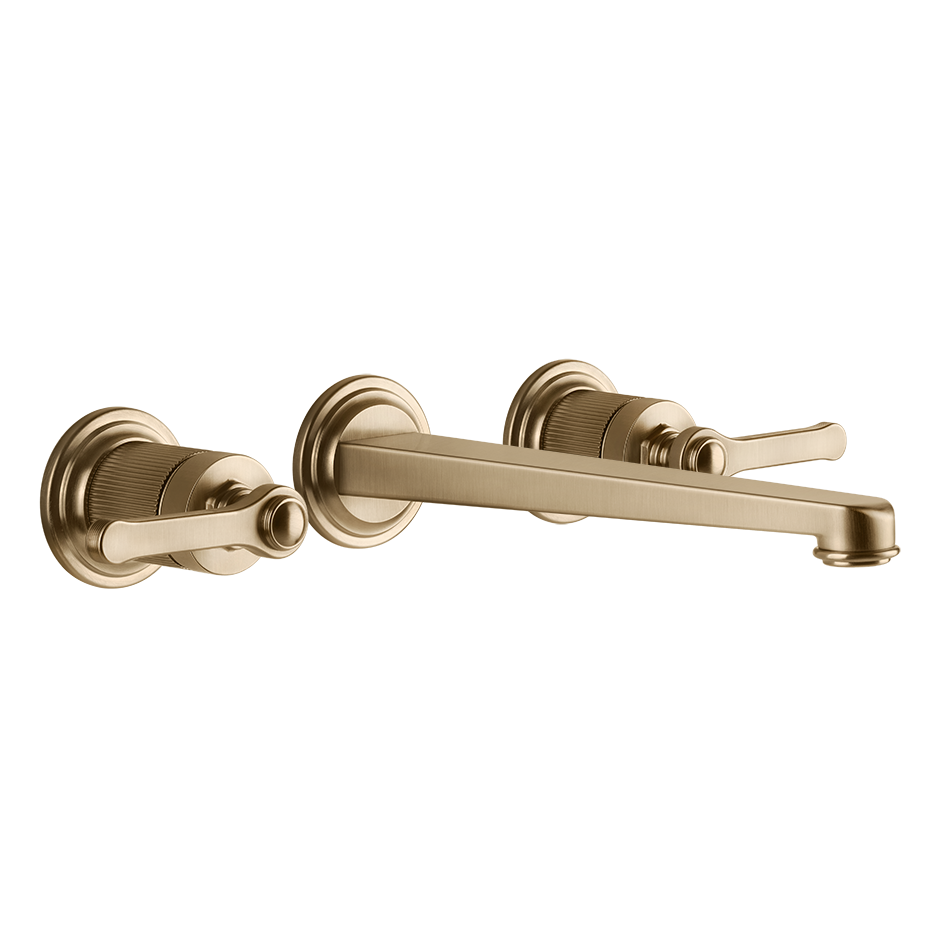 Gessi Venti20 Wall Basin Tap Set (Requires Internal Body) - Warm Bronze Br. PVD PF65090-726