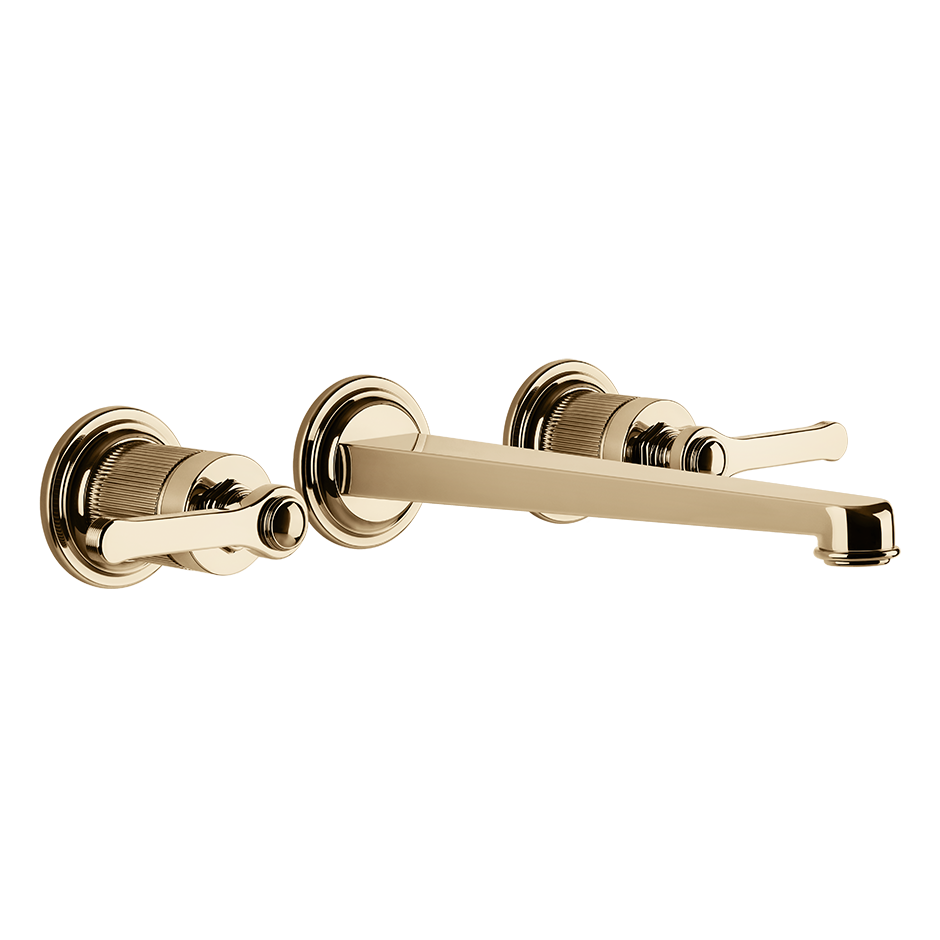 Gessi Venti20 Wall Basin Tap Set (Requires Internal Body) - Warm Bronze PVD PF65090-735