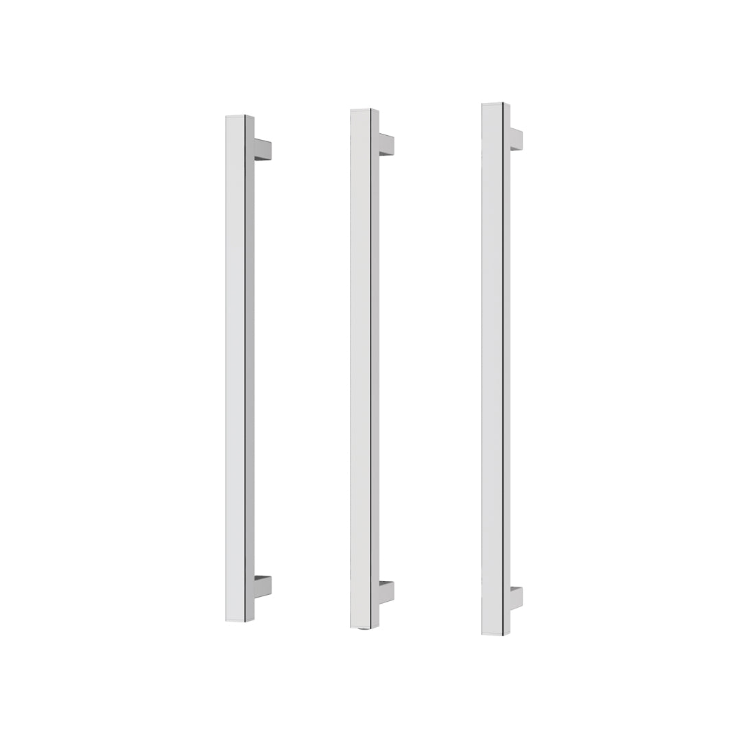 Phoenix 12V Heated Triple Towel Rail Square 600mm - Chrome - 651-8762-00