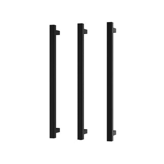 Phoenix 12V Heated Triple Towel Rail Square 600mm - Matte Black - 651-8762-10