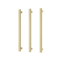 Phoenix 12V Heated Triple Towel Rail Square 600mm - Brushed Gold - 651-8762-12