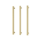 Phoenix 12V Heated Triple Towel Rail Square 600mm - Brushed Gold - 651-8762-12
