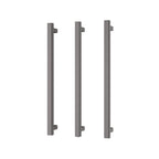 Phoenix 12V Heated Triple Towel Rail Square 600mm - Brushed Carbon - 651-8762-31