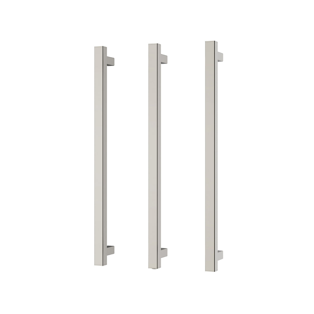 Phoenix 12V Heated Triple Towel Rail Square 600mm - Brushed Nickel - 651-8762-40
