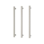 Phoenix 12V Heated Triple Towel Rail Square 600mm - Brushed Nickel - 651-8762-40