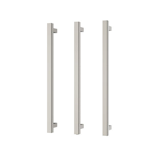 Phoenix 12V Heated Triple Towel Rail Square 600mm - Brushed Nickel - 651-8762-40