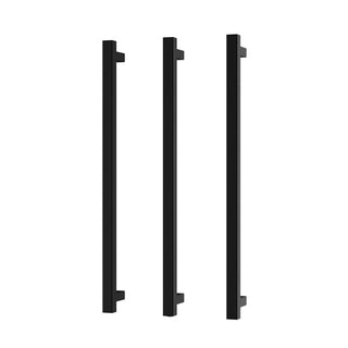 Phoenix 12V Heated Triple Towel Rail Square 800mm - Matte Black - 651-8763-10