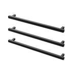 Phoenix 12V Heated Triple Towel Rail Square 800mm - Matte Black - 651-8763-10