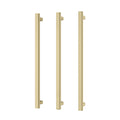Phoenix 12V Heated Triple Towel Rail Square 800mm - Brushed Gold - 651-8763-12