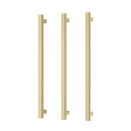 Phoenix 12V Heated Triple Towel Rail Square 800mm - Brushed Gold - 651-8763-12