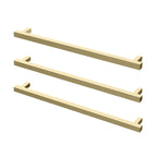 Phoenix 12V Heated Triple Towel Rail Square 800mm - Brushed Gold - 651-8763-12