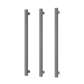 Phoenix 12V Heated Triple Towel Rail Square 800mm - Brushed Carbon - 651-8763-31