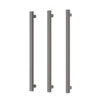 Phoenix 12V Heated Triple Towel Rail Square 800mm - Brushed Carbon - 651-8763-31