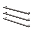 Phoenix 12V Heated Triple Towel Rail Square 800mm - Brushed Carbon - 651-8763-31
