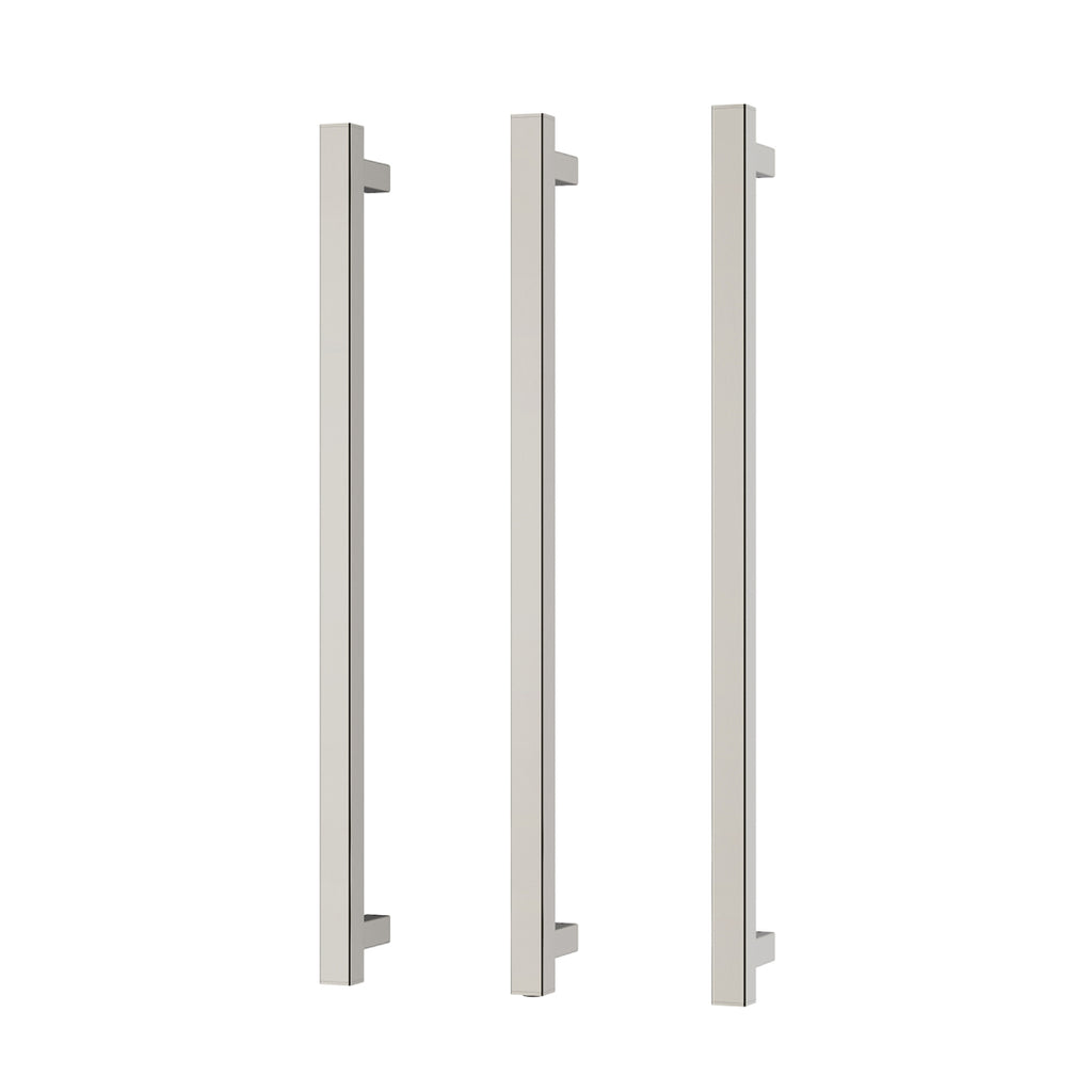 Phoenix 12V Heated Triple Towel Rail Square 800mm - Brushed Nickel - 651-8763-40