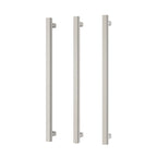 Phoenix 12V Heated Triple Towel Rail Square 800mm - Brushed Nickel - 651-8763-40