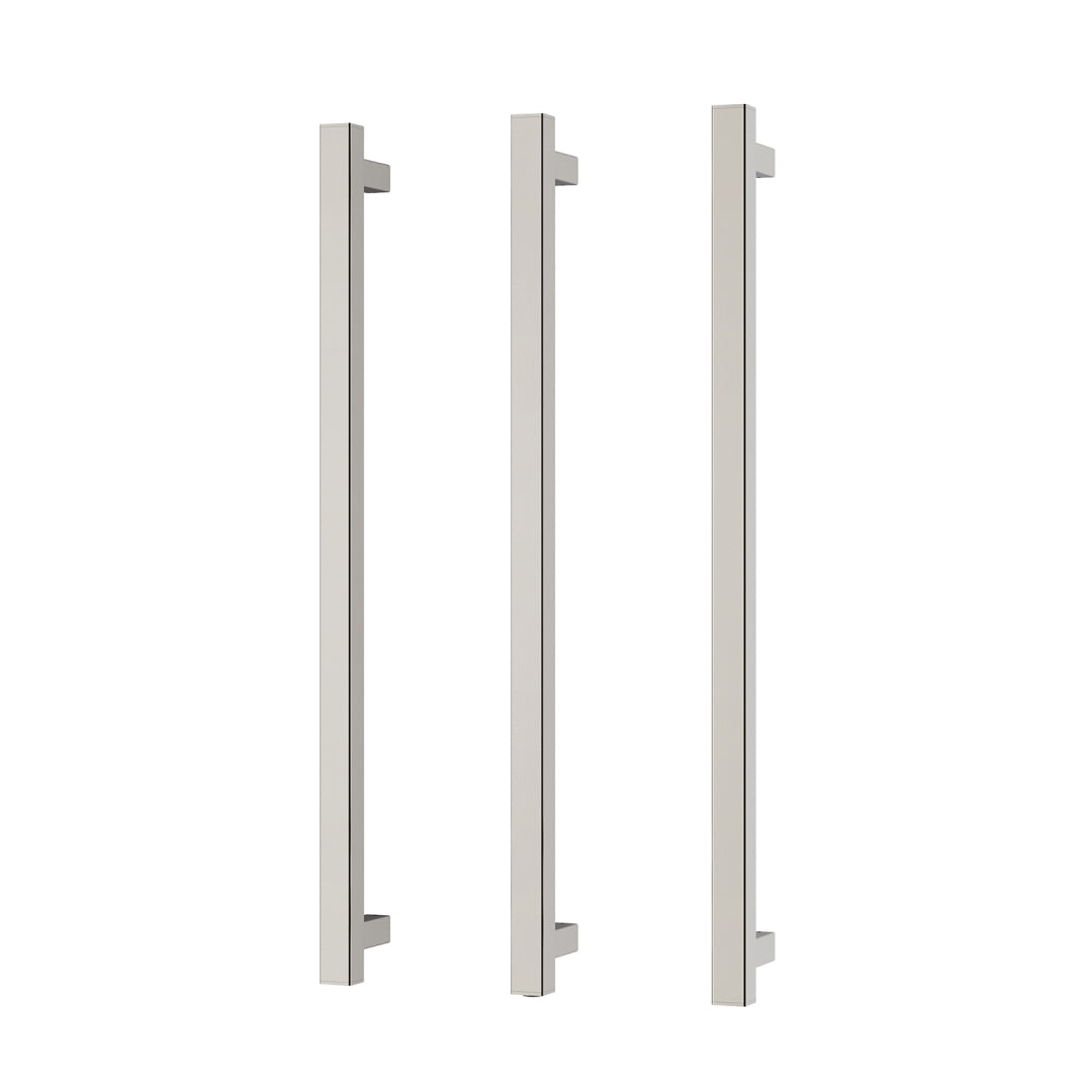 Phoenix 12V Heated Triple Towel Rail Square 800mm - Brushed Nickel - 651-8763-40