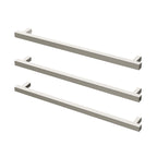 Phoenix 12V Heated Triple Towel Rail Square 800mm - Brushed Nickel - 651-8763-40