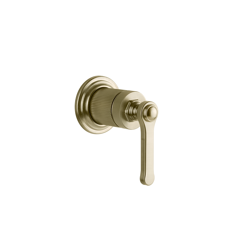 Gessi Venti20 Wall Mixer (Requires Internal Body) - Brass Brushed PVD PF65109-727