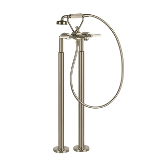 Gessi Venti20 Freestanding Bath Filler (Requires Internal Body) - Finox Brushed Nickel PF65128-149