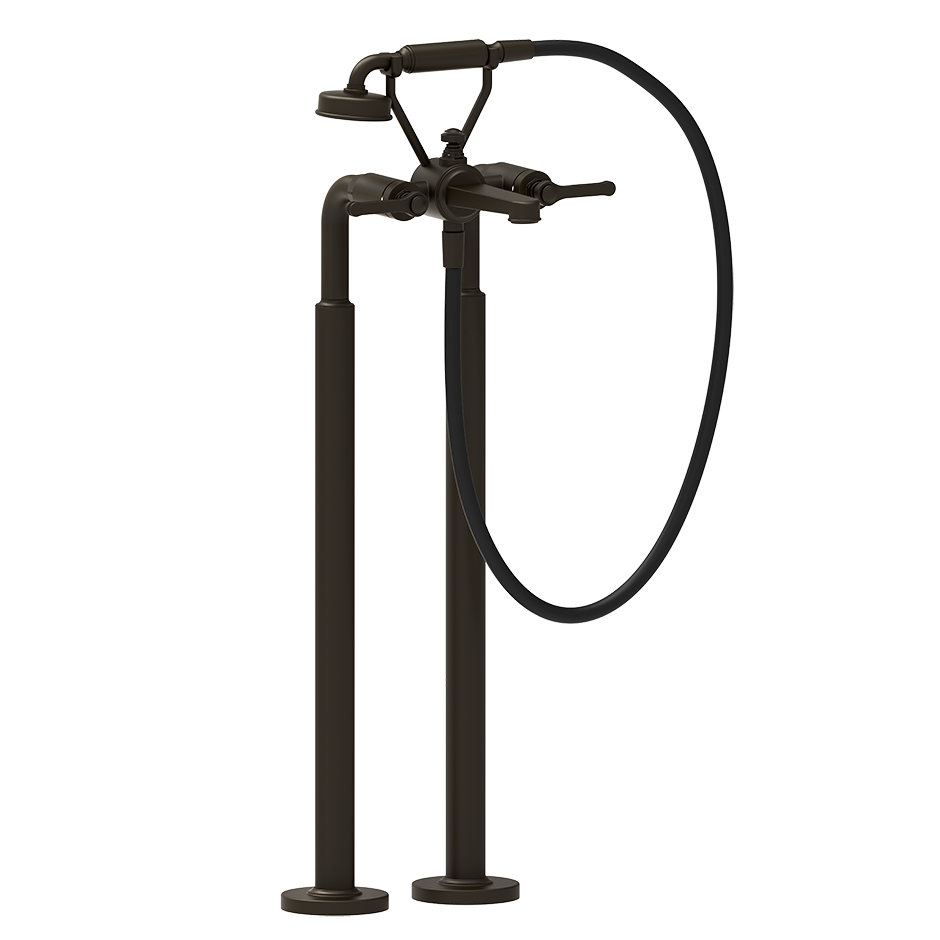 Gessi Venti20 Freestanding Bath Mixer (Includes In-Wall Body) - Aged Bronze PF65099+65128-187