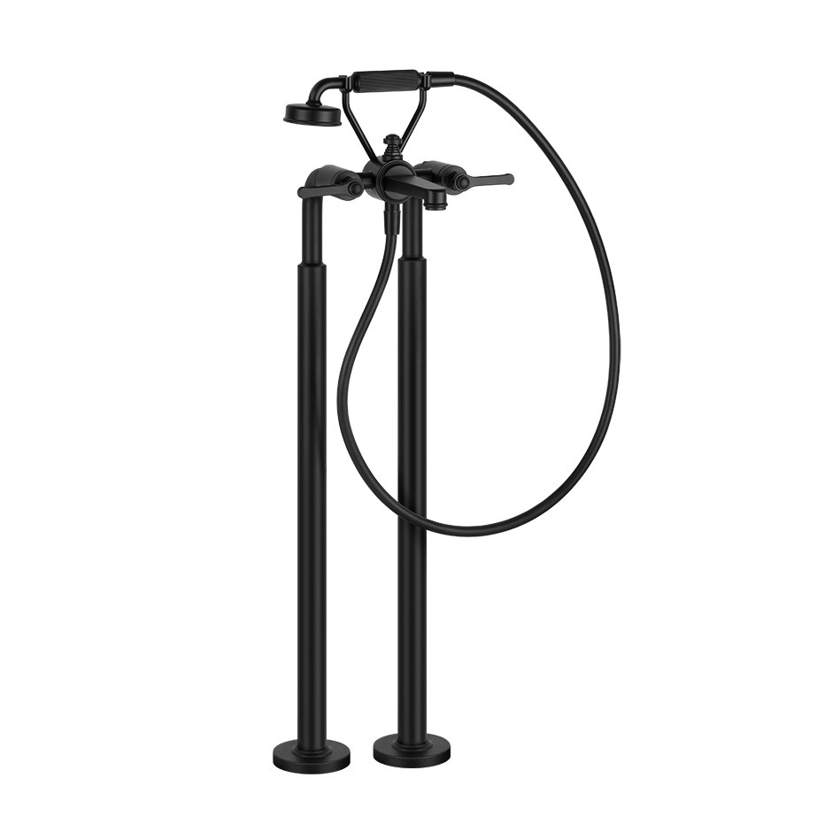 Gessi Venti20 Freestanding Bath Filler (Requires Internal Body) - Matte Black PF65128-299