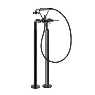 Gessi Venti20 Freestanding Bath Filler (Requires Internal Body) - Black Metal PVD PF65128-706