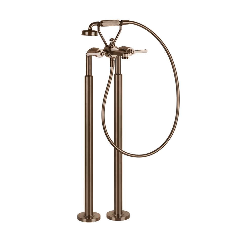 Gessi Venti20 Freestanding Bath Filler (Requires Internal Body) - Copper Brushed PVD PF65128-708