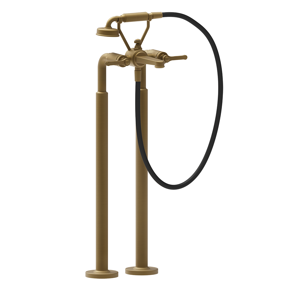 Gessi Venti20 Freestanding Bath Filler (Requires Internal Body) - Antique Brass PF65128-713