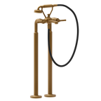 Gessi Venti20 Freestanding Bath Filler (Requires Internal Body) - Antique Brass PF65128-713