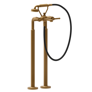 Gessi Venti20 Freestanding Bath Mixer (Includes In-Wall Body) - Antique Brass PF65099+65128-713