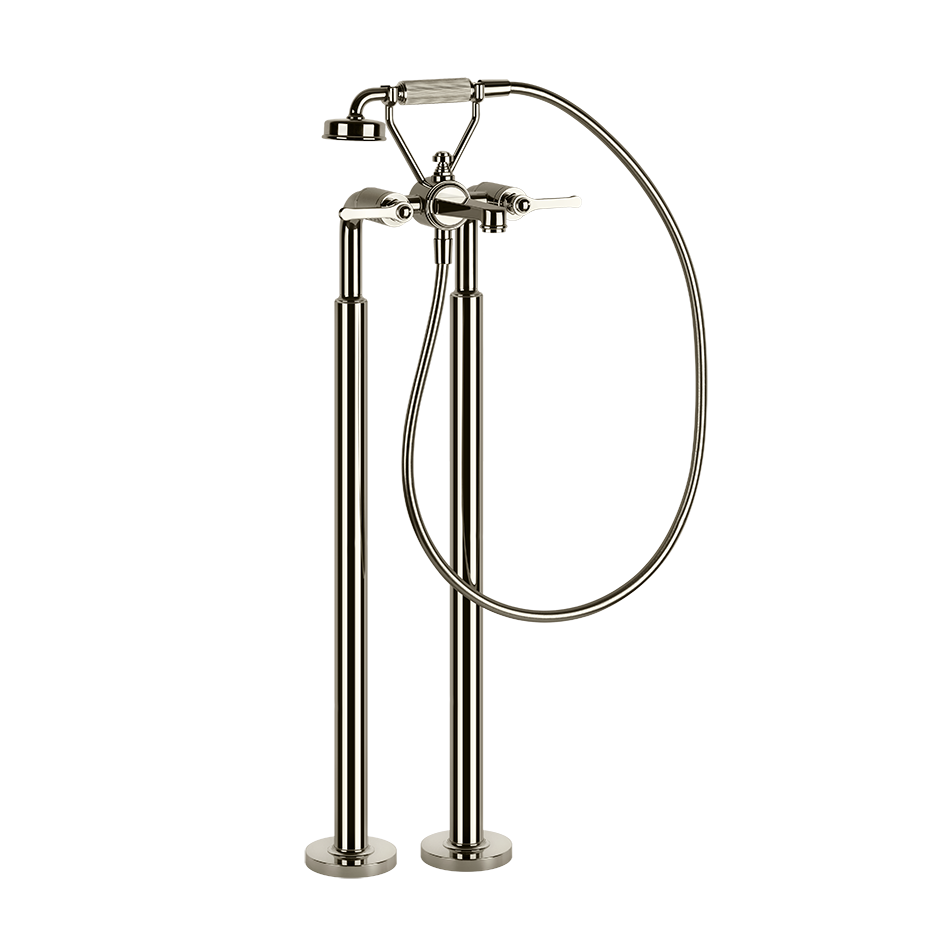 Gessi Venti20 Freestanding Bath Filler (Requires Internal Body) - Nickel PVD PF65128-720