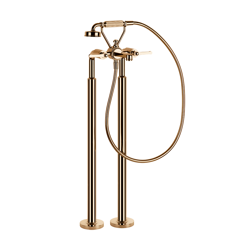 Gessi Venti20 Freestanding Bath Filler (Requires Internal Body) - Warm Bronze PVD PF65128-735